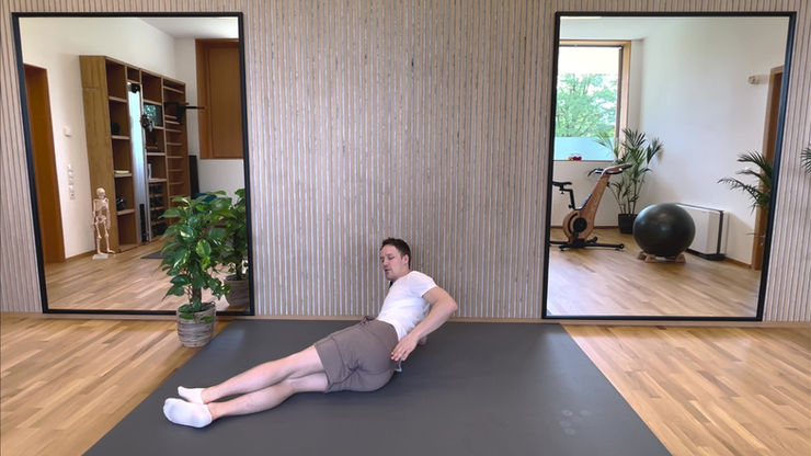 Stufe 1: Eigenmassage (Hüfte/Leiste/Gesäß)
